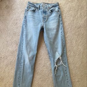 Levi’s Distressed Wedgie Straight Jeans Size 23
